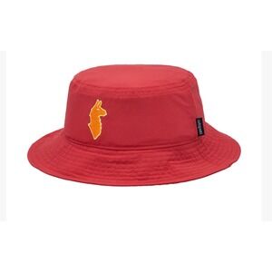 Cotopaxi KIDS Unisex One Size Red Nylon Bucket Hat Llama Logo Gear For Good
